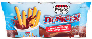 Печиво бісквітні палички з шоколадною пастою "Dunkees" "Paskesz" парве 156 г