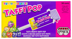 Конфеты "Paskesz" ириски на палочке фруктовые "Taffy Pop", 10,8 г