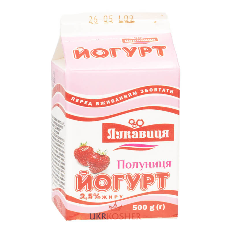 Йогурт питний "Полуниця" 2,5% жиру 500 г