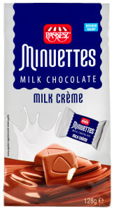 Шоколад мини с начинкой молочный крем "Minuettes Milk" "Paskesz" 128 г