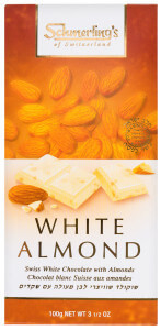 Шоколад "Schmerling" белый молочный с миндалем, 100 г