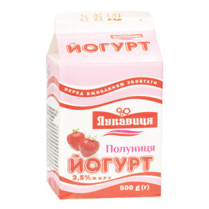 Йогурт питьевой "Клубника" 2,5% жирности 500 г